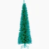 National Tree Company Blue Trees>6' Turquoise Tinsel Artificial Christmas Tre, Unlit