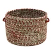 Decoration Storage*Colonial Mills 12" Tweed Braided Round Holiday Basket With Handles