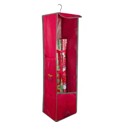 Northlight Ornament Storage>36" Vertical Red And Green Hanging Christmas Decoration Organizer Storage Bag