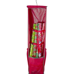 Northlight Ornament Storage>36" Vertical Red And Green Hanging Christmas Decoration Organizer Storage Bag
