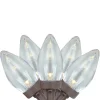 Northlight 25 Warm White Led C7 Christmas Lights - 16 Ft Brown Wire