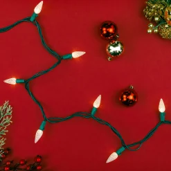 Northlight 70 Warm White Led Faceted C6 Christmas Lights - 23 Ft Green Wire