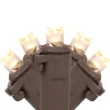 Northlight 100 Warm White Led Wide Angle Christmas Lights - 33 Ft Brown Wire