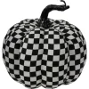 Northlight 6.5" White And Black Plaid Fall Harvest Tabletop Pumpkin