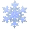 Snowflake Tree Toppers*Kurt Adler 9.25" White And Blue Lighted Sparkly Snowflake Christmas Tree Topper - Clear Lights
