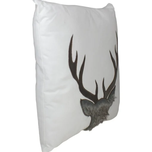Pillows & Throws*Northlight 17.5 White And Brown Faux Fur Reindeer Throw Pillow Cover