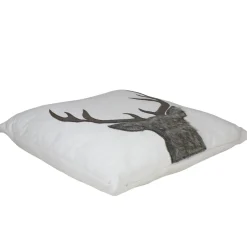 Pillows & Throws*Northlight 17.5 White And Brown Faux Fur Reindeer Throw Pillow Cover