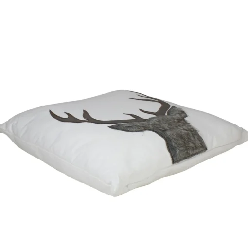 Pillows & Throws*Northlight 17.5 White And Brown Faux Fur Reindeer Throw Pillow Cover