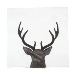 Pillows & Throws*Northlight 17.5 White And Brown Faux Fur Reindeer Throw Pillow Cover