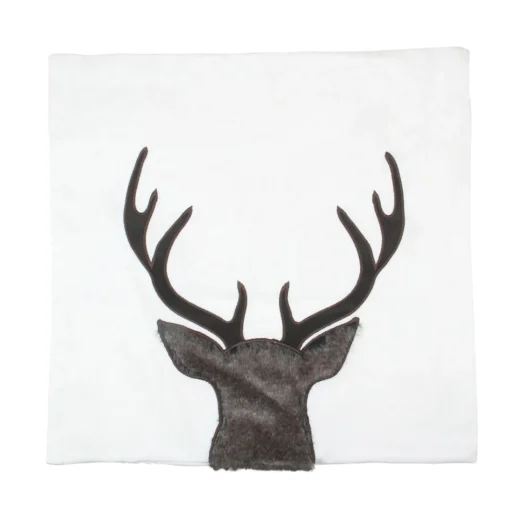 Pillows & Throws*Northlight 17.5 White And Brown Faux Fur Reindeer Throw Pillow Cover