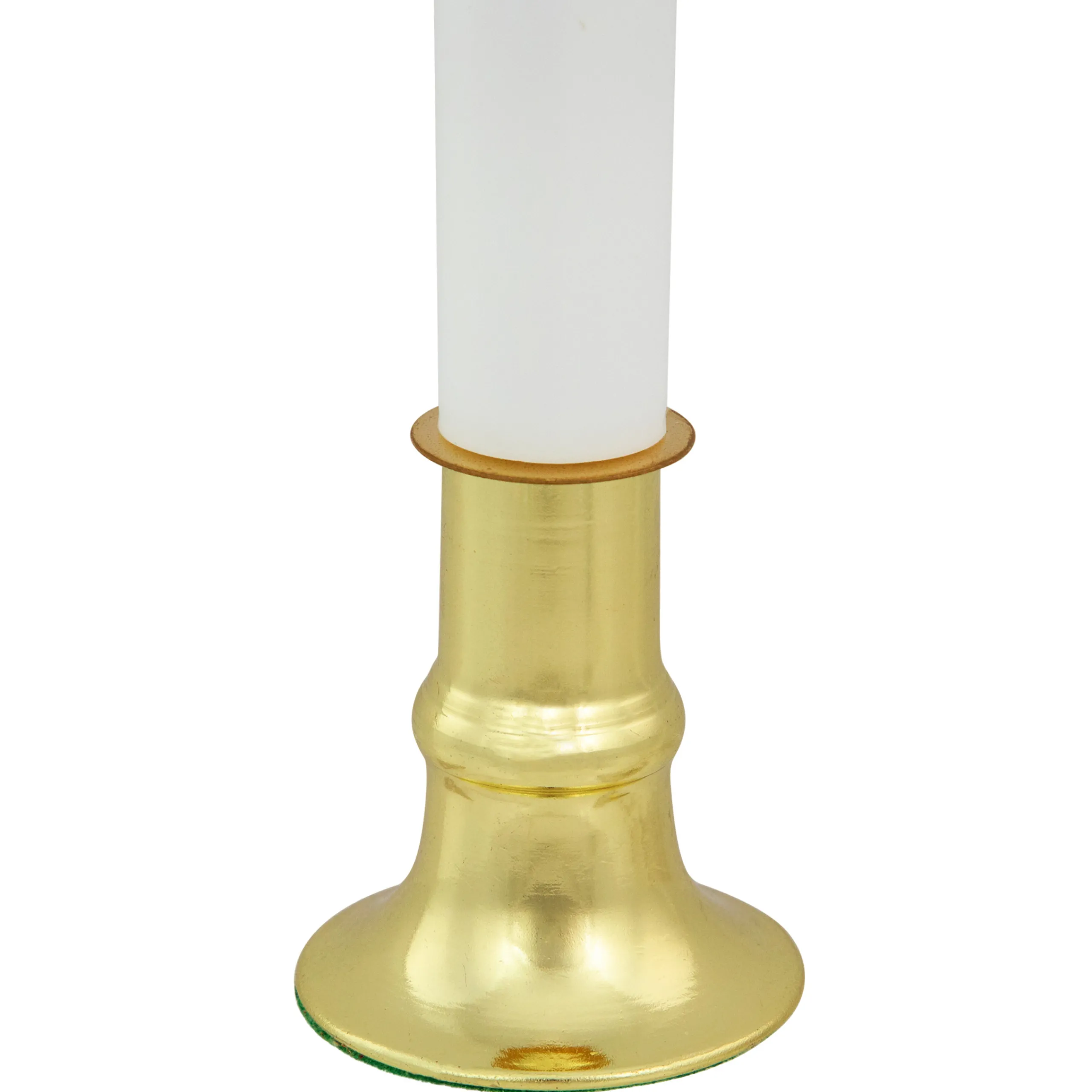 Northlight 9" White And Gold C7 Light Christmas Candle Lamp With Timer