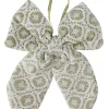Bows*Northlight 5.75" White And Gold Small Double Loop Bow Christmas Decor