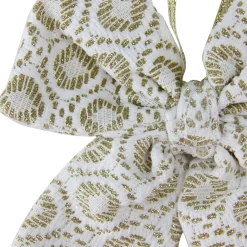 Bows*Northlight 5.75" White And Gold Small Double Loop Bow Christmas Decor