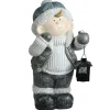 Candles & Holders*Northlight 18.5" White And Gray Little Boy Holding Tea Light Lantern Christmas Tabletop Figure