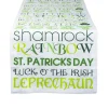 Contemporary Home Living 72" White And Green Rectangular Printed St. Patrick's Day Table Runner