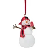 Contemporary Home Living Snowmen>3.5" White And Red Snowman With Baseball Cap Christmas Ornament