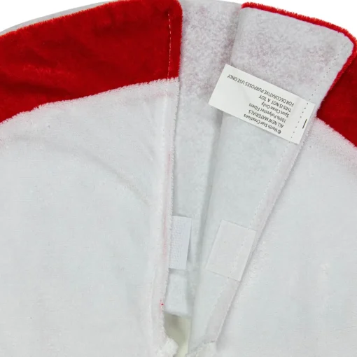 Mini Tree Skirts*Northlight 18" White And Red Velveteen Mini Christmas Round Tree Skirt