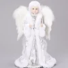 Angel Tree Toppers*Roman 17" White And Silver Sequin Angel Christmas Tree Topper