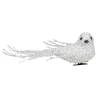 Northlight Animals>7.5" White And Silver Sequined Bird Christmas Ornament With Clip