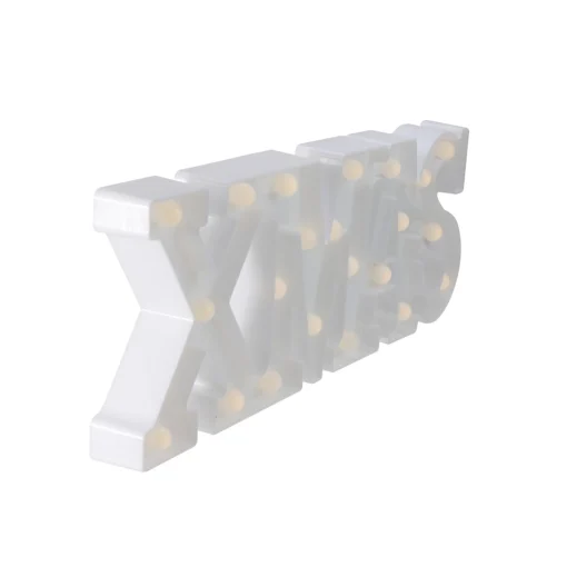 Wall & Door Decorations*Northlight 18.5" White Battery Operated Led Lighted Xmas Christmas Marquee Sign