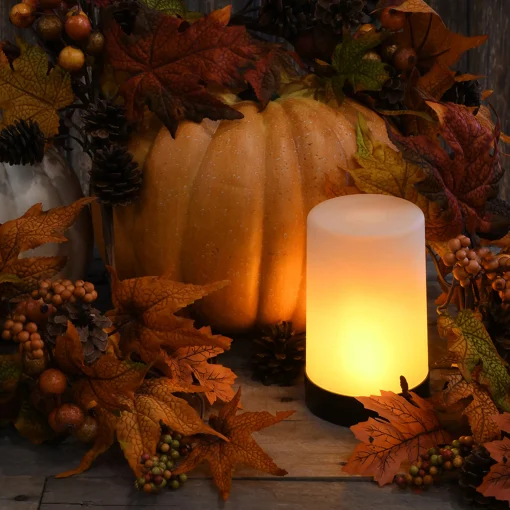 Mod Lighting and Decor 5.75" White Battery-Operated Fire-Like Led Light