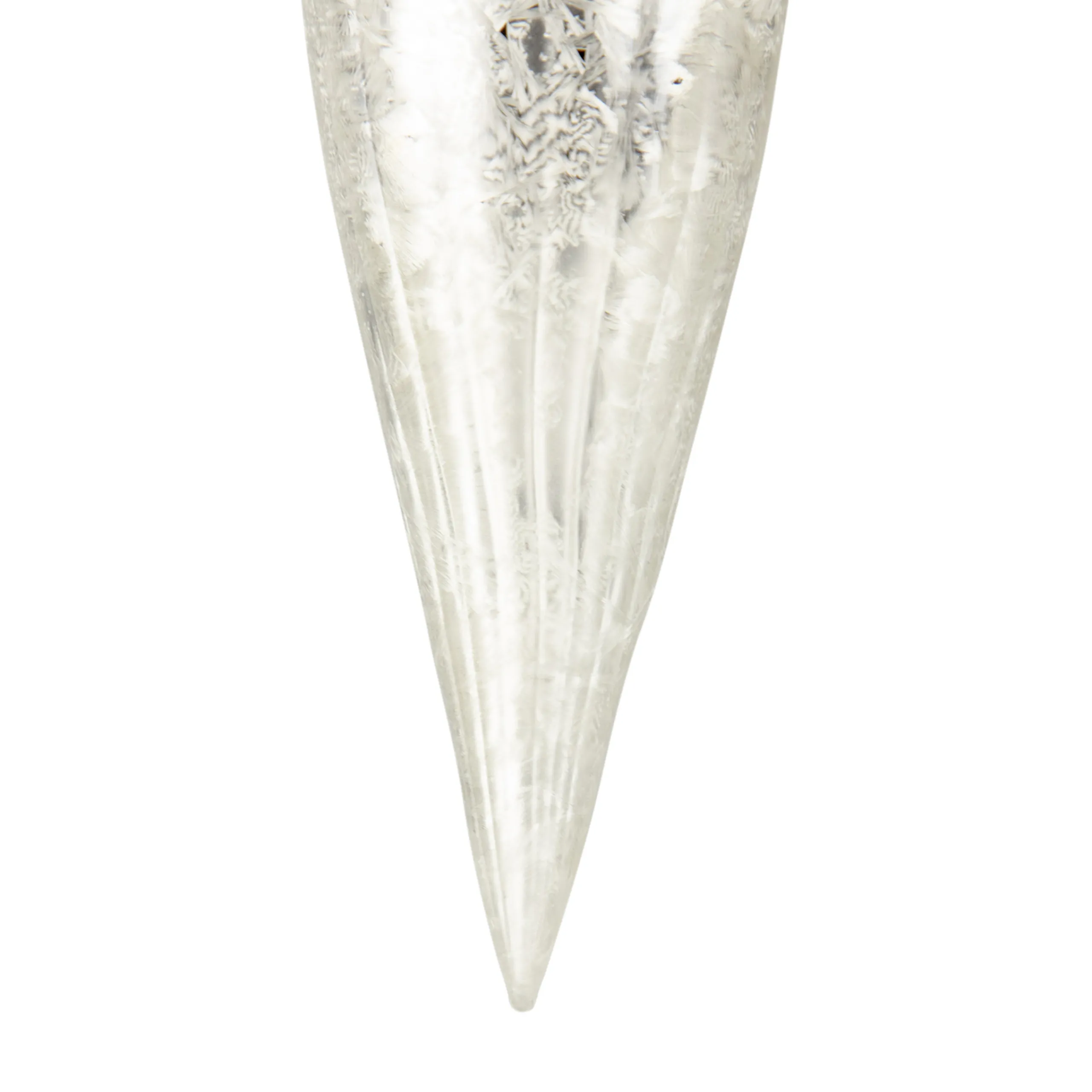 Northlight Finials>9.5" White Beaded Glitter Finial Glass Christmas Ornament