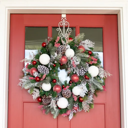 Wreath Accessories*Village Lighting Co. 19.5" White Decorative Adjustable Wreath Hanger