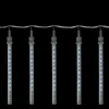 Kurt Adler 8 White Double Sided Mini Snowfall Icicle Christmas Light - 0.5 Ft Clear Wire