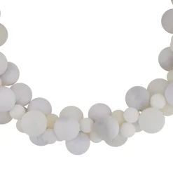 Shatterproof Ball Garland*Northlight 6' White 3-Finish Shatterproof Ball Christmas Garland