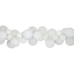 Shatterproof Ball Garland*Northlight 6' White 3-Finish Shatterproof Ball Christmas Garland