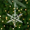 Northlight Snowflakes>10" White Glittered Snowflake Christmas Ornament