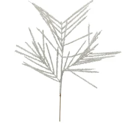 Sprays, Branches & Picks*Midwest 27" White Glittered Wispy Wheat Artificial Christmas Spray