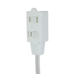 Northlight 15' White Indoor Extension Power Cord With 3-Outlets And Safety Lock