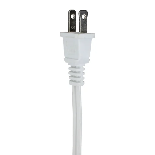 Northlight 15' White Indoor Extension Power Cord With 3-Outlets And Safety Lock