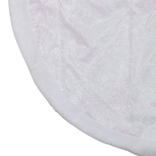 48 Inch And Smaller*Northlight 48" White Iridescent Glitter Snowflake Christmas Tree Skirt