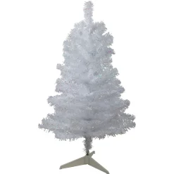 Northlight 2.5 Feet Tall And Smaller>3' White Iridescent Pine Artificial Christmas Tree - Unlit