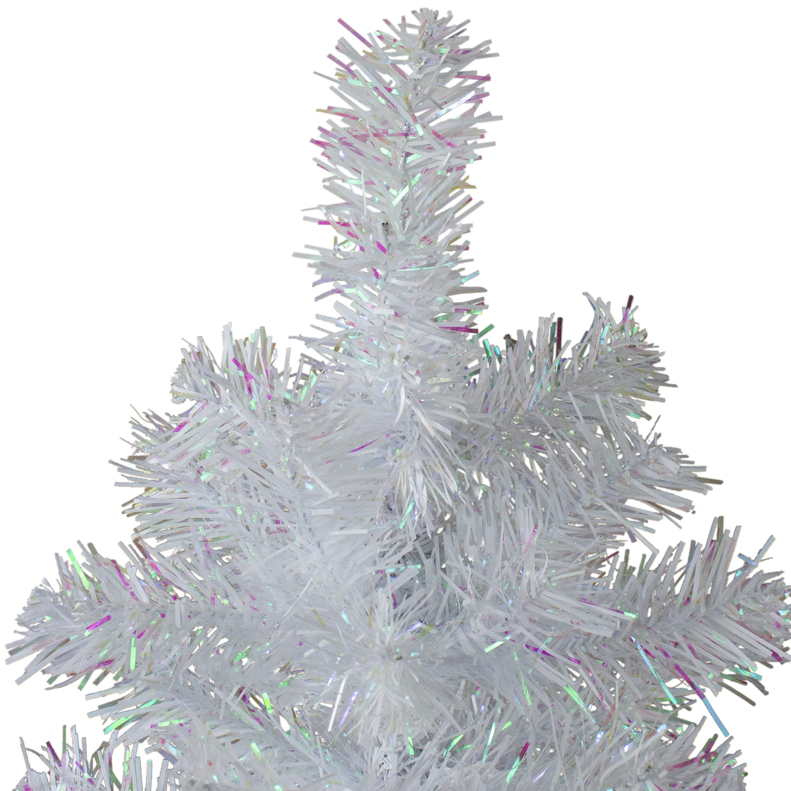Northlight 2.5 Feet Tall And Smaller>3' White Iridescent Pine Artificial Christmas Tree - Unlit