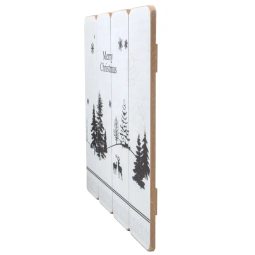 Signs & Plaques*Northlight 16" White Merry Christmas Post Card Winter Scene Wooden Wall Sign