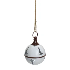 Bells*Northlight 7" White Metal Jingle Bell Hanging Christmas Decoration
