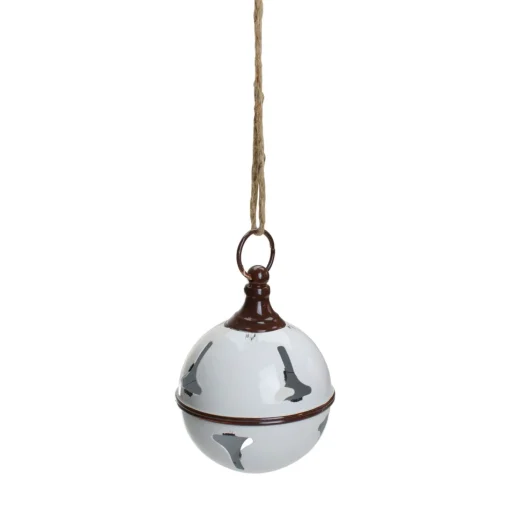 Bells*Northlight 7" White Metal Jingle Bell Hanging Christmas Decoration