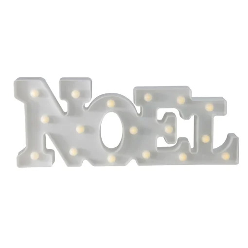 Wall & Door Decorations*Northlight 17" White 'Noel' Led Christmas Marquee Wall Sign