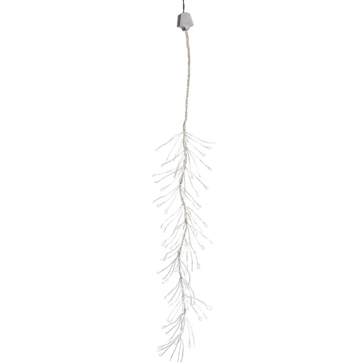 Vickerman 144 White Pre-Lit Led Mini Snow Branch Christmas Lights - 5 Ft Silver Wire