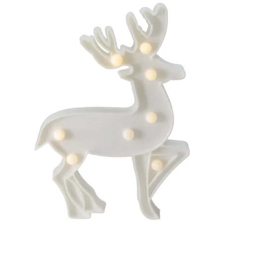 Wall & Door Decorations*Northlight 9.75" White Reindeer Christmas Marquee Wall Sign