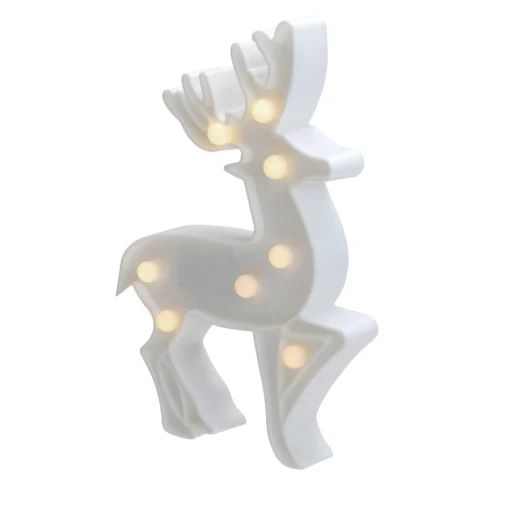 Wall & Door Decorations*Northlight 9.75" White Reindeer Christmas Marquee Wall Sign