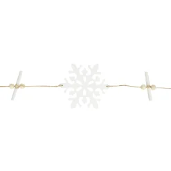 Specialty Garland*Northlight 4' White Snowflakes On Jute Rope Hanging Christmas Garland