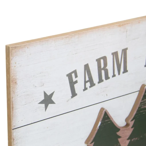 Signs & Plaques*Northlight 16" White Washed Farm Fresh Christmas Trees Wooden Wall Sign