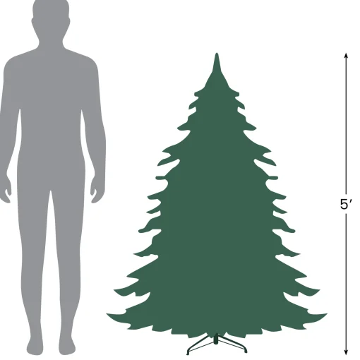 Northlight Wall Trees>5' Winona Fir Artificial Wall Christmas Tree, Unlit