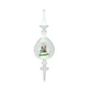 Roman Collectible>12.5" Winter Scene With Santa Claus Inside Of Glass Christmas Pendant Finial Ornament