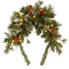 Pre-Lit Swags*National Tree Company 36" Wintry Pine Artificial Christmas Mailbox Swag, Warm White Led Lights