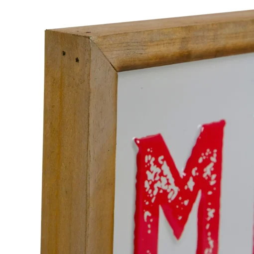 Signs & Plaques*Northlight 16" Wooden Framed "Merry And Bright" Metal Christmas Sign